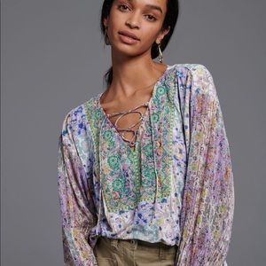 Anthropologie | OLIVIA PRINTED TOP | Size Large